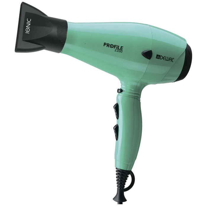 Dewal Profile 2200 фен03-120 Aqua Dewal Profile 2200 фен03-120 AquaПрофессиональный фен DEWAL Profile-2200 03-120 Aqua – обладает маневренностью и большой мощностью и поэтому идеально подходит для работы в салоне. Благодаря универсальному размеру фен подходит как для женской, так и для мужской руки. Ручка фена немного отклонена назад, что улучшает эргономику при работе. Сопла скошенной формы существенно увеличивают скорость воздушного потока, а также помогают сделать процесс укладки брашингом более комфортным. Воздушный фильтр легко снимается и ухаживать за мотором фена не составит труда. Яркий цвет аквамарин подарит Вам невозможно хорошее настроение. Преимущества фенов DEWAL: Мощный мотор – до 8 часов непрерывной работы; Высокая скорость воздушного потока. Корпус фена разработан с учетом оптимизации расхода воздуха; Защита от перегрева Stop-heat. Защитный механизм на нагревательном элементе фена охлаждает корпус, сохраняет мотор, защищая его от перегрева а также поддерживает оптимальную температуру для волос; Яркие цвета фенов DEWAL...