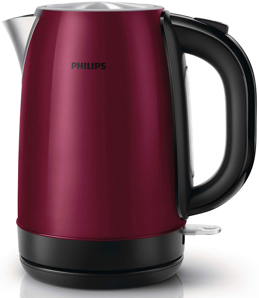 Philips HD9322/31 электрический чайникHD9322/31 Philips HD9322/31 электрический чайникHD9322/31Philips HD9322/31 - стильный металлический электрический чайник, который оснащен плоским и удобным в очистке нагревательным элементом, который позволяет быстро вскипятить воду. Широко открывающаяся крышка на пружине для удобного наполнения и очистки исключает контакт с паром. Шнур оборачивается вокруг основания, что позволяет легко разместить чайник на кухне. Наполнить чайник можно через носик или открыв откидную крышку. Элегантная подсветка кнопки включения/выключения уведомляет о процессе нагрева воды. Плоский нагревательный элемент из нержавеющей стали обеспечивает быстрое кипячение и простую чистку. Комплексная система безопасности для предотвращения выкипания воды. Функция автовыключения активируется по завершении процесса или когда прибор снимается с подставки. Съемный микрофильтр в носике удерживает все частицы накипи размером 200 микрон, чтобы вода всегда была чистой. Беспроводная подставка...