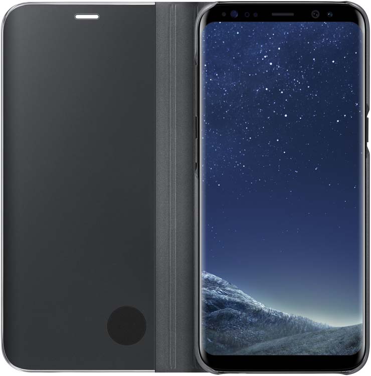 Samsung Clear View Standing чехол для Galaxy S8, BlackEF-ZG950CBEGRU Samsung Clear View Standing чехол для Galaxy S8, BlackEF-ZG950CBEGRUТонкий полупрозрачный чехол подчеркивает стиль и изящество смартфона Samsung Galaxy S8. Аксессуар обеспечивает быстрый доступ к функциям – следите за информацией на экране, не открывая чехла. Сквозь прозрачную верхнюю крышку видны время, пропущенные вызовы, индикатор заряда. Флип-кейс отзывчиво реагирует на прикосновения – отвечайте на звонки одним легким движением. Чехол устойчив к появлению отпечатков пальцев – ваш смартфон всегда в аккуратном состоянии. Особое покрытие чехла защищает смартфон от повреждений, продлевая срок его службы.