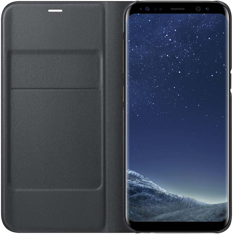 Samsung LED-View чехол для Galaxy S8, BlackEF-NG950PBEGRU Samsung LED-View чехол для Galaxy S8, BlackEF-NG950PBEGRUЧехлы LED View Cover предназначены для флагмана от Samsung ? Galaxy S8. Верхняя крышка флип-кейса оснащена чувствительным сенсором, который реагирует на открытие/закрытие и нажатие кнопки питания. На передней панели чехла отображается текущая информация экрана – время, процент заряда, пропущенные вызовы и смс. Очередная фишка чехла – возможность отвечать на звонки, не открывая его, - просто проведите пальцем по панели, как по экрану. Чехол плотно прилегает к смартфону и предохраняет модель от падений и попадания пыли.