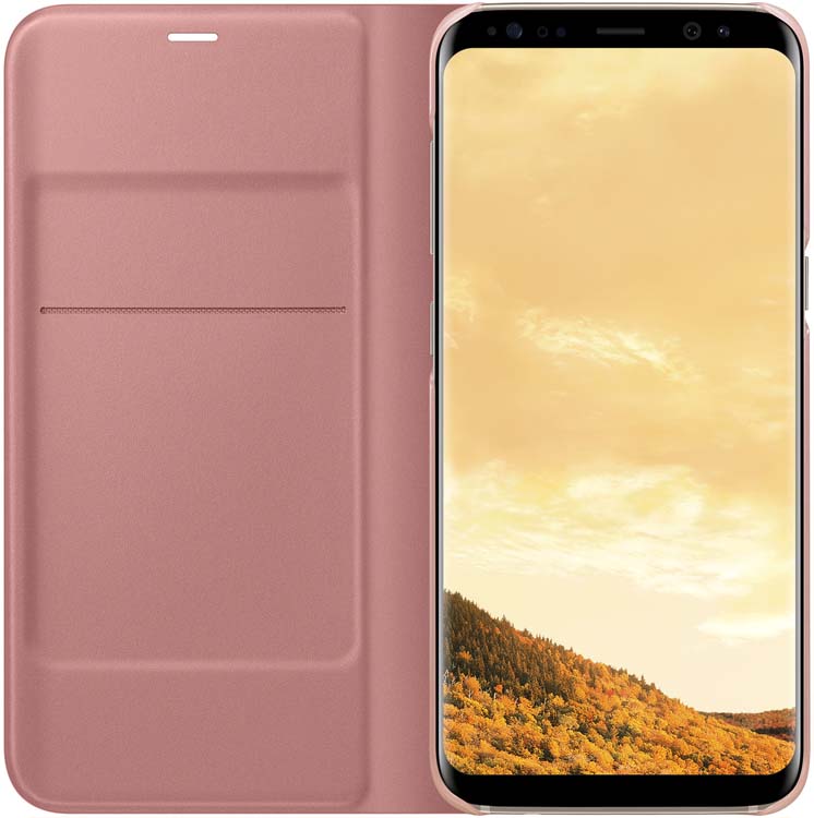 Samsung LED-View чехол для Galaxy S8, PinkEF-NG950PPEGRU Samsung LED-View чехол для Galaxy S8, PinkEF-NG950PPEGRUЧехлы LED View Cover предназначены для флагмана от Samsung ? Galaxy S8. Верхняя крышка флип-кейса оснащена чувствительным сенсором, который реагирует на открытие/закрытие и нажатие кнопки питания. На передней панели чехла отображается текущая информация экрана – время, процент заряда, пропущенные вызовы и смс. Очередная фишка чехла – возможность отвечать на звонки, не открывая его, - просто проведите пальцем по панели, как по экрану. Чехол плотно прилегает к смартфону и предохраняет модель от падений и попадания пыли.