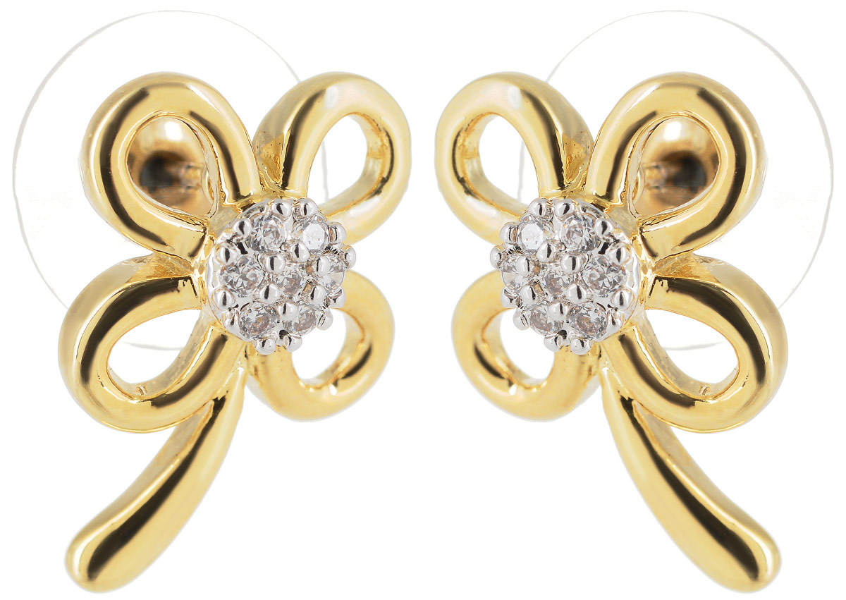 Серьги Taya, цвет: золотистый. T-B-4801T-B-4801-EARR-GOLD Серьги Taya, цвет: золотистый. T-B-4801T-B-4801-EARR-GOLDСерьги пусеты (замок гвоздик) в виде тонкого нежного цветка с прозрачным цирконом. Размер: 2,0 х 2,0 см.