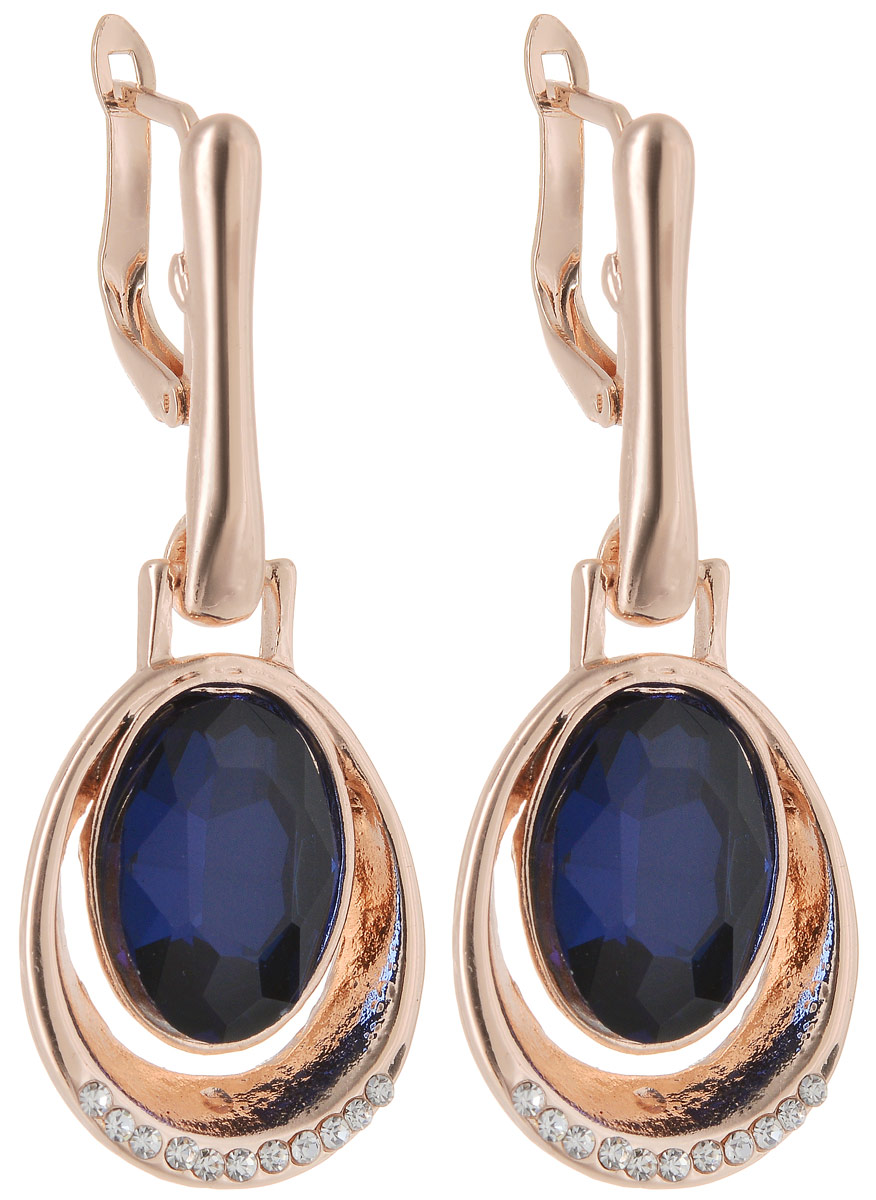 Серьги Taya, цвет: золотистый, темно-синий. T-B-12745T-B-12745-EARR-GL.D.BLUE Серьги Taya, цвет: золотистый, темно-синий. T-B-12745T-B-12745-EARR-GL.D.BLUEСерьги Taya застегиваются на английский замок. Сверкающий кристалл обрамлен золоток каймой, нижняя часть которой покрыта стразами.