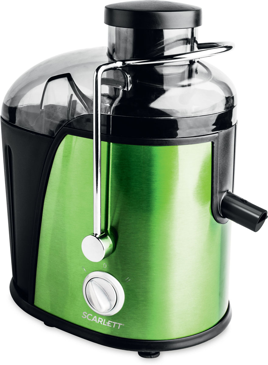Scarlett SC-JE50S14, Green соковыжималкаSC-JE50S14 Scarlett SC-JE50S14, Green соковыжималкаSC-JE50S14Соковыжималка Scarlett SC-JE50S14 - это отличный вариант для приготовления свежевыжатого сока каждый день. Она предназначена для отжима сока из любых овощей и фруктов. Модель оснащена удобным загрузочным лотком диаметром 65 мм с возможностью отжимать сок из целых плодов, не очищая и не разрезая их на части. Две скорости работы предназначены для мягких и более твердых плодов. Прочный и долговечный фильтр из нержавеющей стали не дает мякоти попадать в сок, а замок безопасности и блокировка от включения без крышки гарантируют абсолютную безопасность в работе. Прорезиненные ножки повышают устойчивость во время работы, а также снижают вибрацию и шум. Сетчатый фильтр из нержавеющей стали Автоматическая блокировка