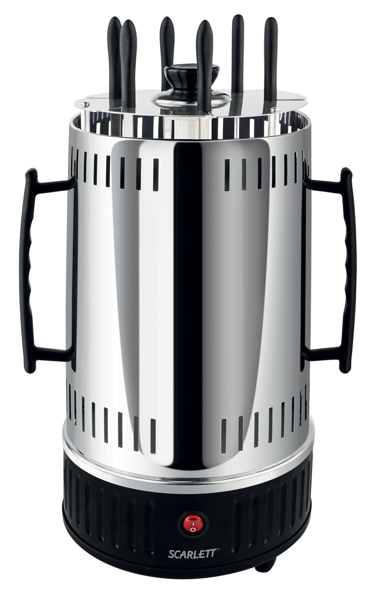 Scarlett SC-KG22601, Black электрошашлычницаSC-KG22601 Scarlett SC-KG22601, Black электрошашлычницаSC-KG22601Шашлычница электрическая круглая 1000 вт, без таймера