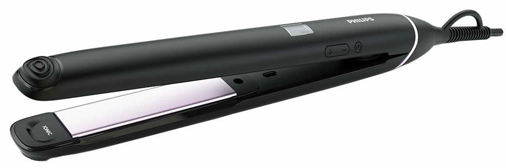 Philips BHS674/00 StraightCare выпрямитель для волосBHS674/00 Philips BHS674/00 StraightCare выпрямитель для волосBHS674/00С помощью выпрямителя Philips StraightCare вы сможете легко выпрямить волосы и создать идеальный образ. Система ионизации и пластины с керамическим покрытием обеспечивают защиту и блеск волос и предотвращают спутывание. Нагрев до температуры 220 °C гарантирует превосходный результат одним движением! Отрицательно заряженные ионы позволяют снять статическое электричество и улучшить общее состояние волос, а также способствуют закрытию волосяных чешуек, что придает волосам дополнительный блеск. В результате ваши волосы гладкие, сияющие и шелковистые. Профессиональные выпрямляющие пластины длиной 105 мм позволяют выполнить укладку быстрее и проще. Гладкие пластины с керамическим покрытием предотвращают повреждение волос при укладке. Цифровой дисплей с 10 настройками температуры до 220 °C позволяет с высокой точностью выбрать наиболее подходящую температуру для вашего типа волос — создавайте идеальный образ одним движением. Наконечник...