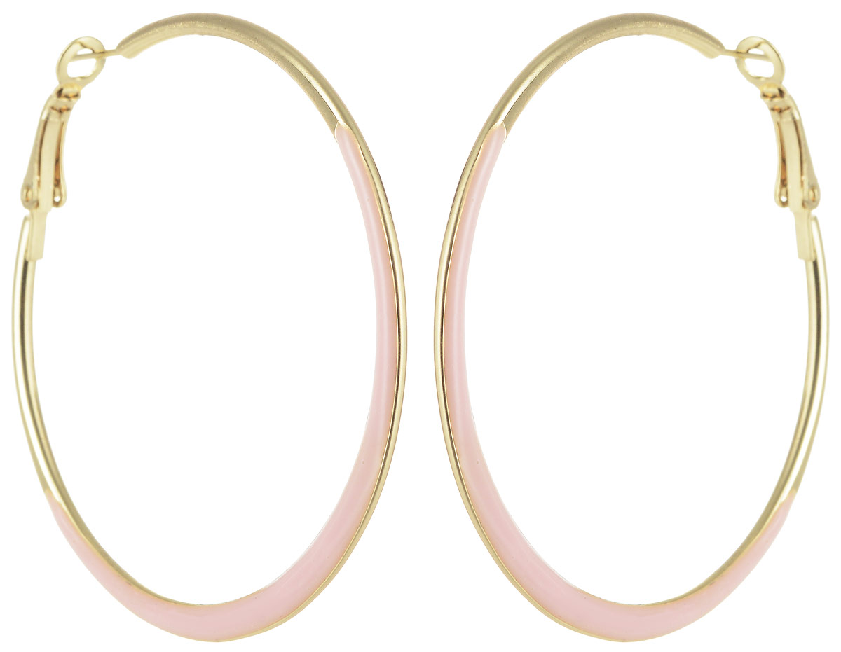 Серьги Taya, цвет: золотистый, розовый. T-B-5780T-B-5780-EARR-GL.PINK Серьги Taya, цвет: золотистый, розовый. T-B-5780T-B-5780-EARR-GL.PINKСерьги с застежкой конго покрыты нежно-розовой эмалью. Размер: диаметр 5 см, макс. ширина 0,3 см