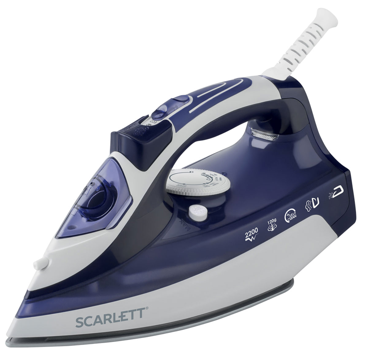 Scarlett SC-SI30K21, Purple утюгSC-SI30K21 Scarlett SC-SI30K21, Purple утюгSC-SI30K21Утюг, 2400 Вт, Керамическая подошва KeramoPro, самоочистка, Пар. удар 120гр/мин, пар 40гр/мин