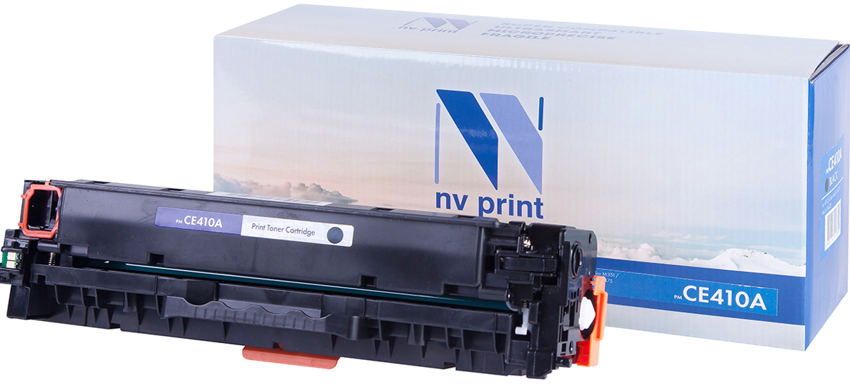 NV Print CE410ABk, Black тонер-картридж для HP Color LaserJet Color M351/M451/MFP M375/MFP M475NV-CE410ABk NV Print CE410ABk, Black тонер-картридж для HP Color LaserJet Color M351/M451/MFP M375/MFP M475NV-CE410ABkСовместимый лазерный картридж NV Print CE410ABk для печатающих устройств HP - это альтернатива приобретению оригинальных расходных материалов. При этом качество печати остается высоким. Картридж обеспечивает повышенную чёткость чёрного текста и плавность переходов оттенков серого цвета и полутонов, позволяет отображать мельчайшие детали изображения. Лазерные принтеры, копировальные аппараты и МФУ являются более выгодными в печати, чем струйные устройства, так как лазерных картриджей хватает на значительно большее количество отпечатков, чем обычных. Для печати в данном случае используются не чернила, а тонер.