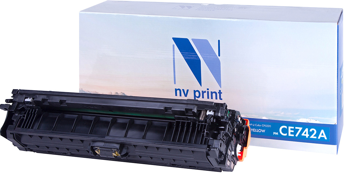 NV Print CE742AY, Yellow тонер-картридж для HP Color LaserJet CP5220NV-CE742AY NV Print CE742AY, Yellow тонер-картридж для HP Color LaserJet CP5220NV-CE742AYСовместимый лазерный картридж NV Print CE742AY для печатающих устройств HP - это альтернатива приобретению оригинальных расходных материалов. При этом качество печати остается высоким. Картридж обеспечивает повышенную четкость изображения и плавность переходов оттенков и полутонов, позволяют отображать мельчайшие детали изображения. Лазерные принтеры, копировальные аппараты и МФУ являются более выгодными в печати, чем струйные устройства, так как лазерных картриджей хватает на значительно большее количество отпечатков, чем обычных. Для печати в данном случае используются не чернила, а тонер.