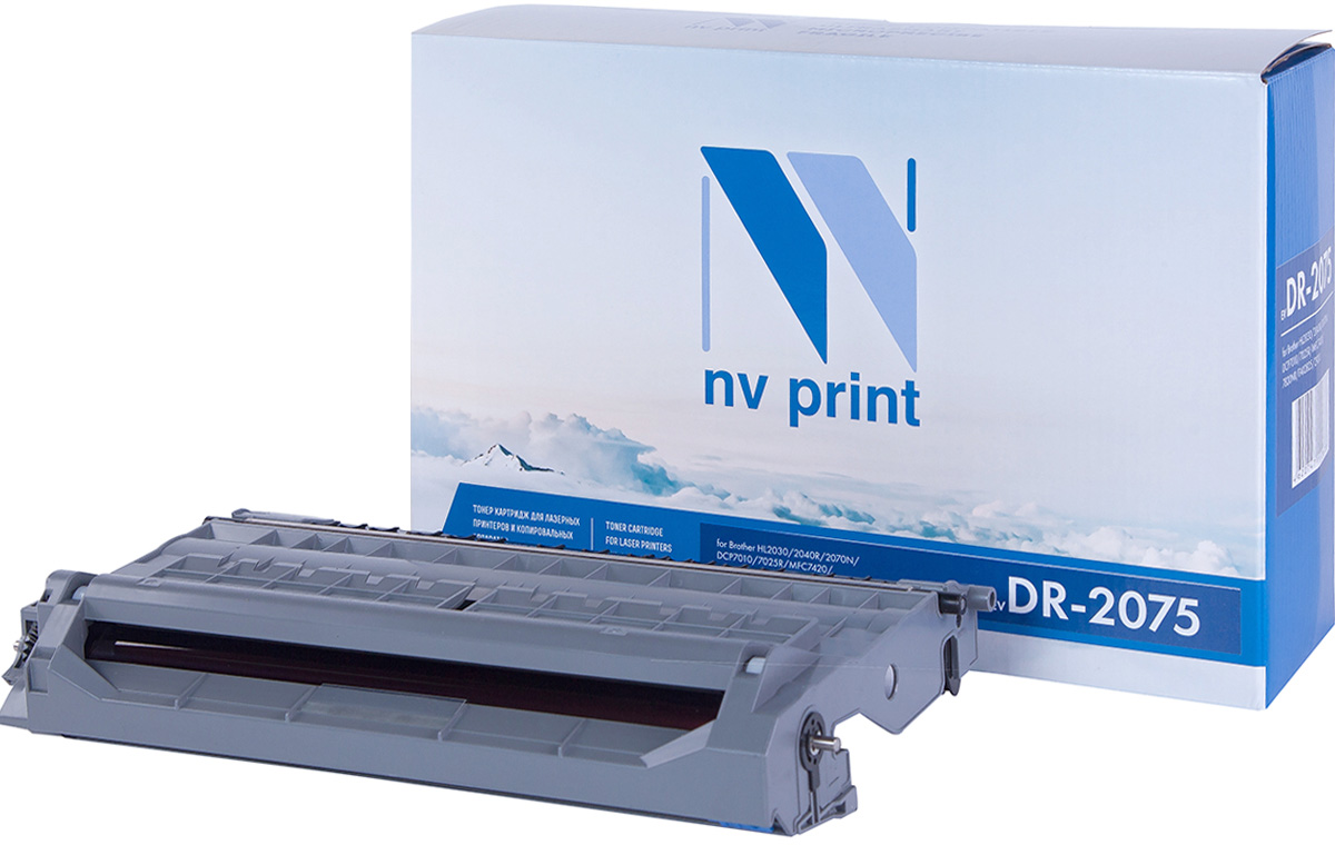 NV Print DR2075, Black фотобарабан для Brother HL2030/2040R/2070N/DCP7010/7025R/MFC7420/7820NR/FAX2825/2920NV-DR2075 NV Print DR2075, Black фотобарабан для Brother HL2030/2040R/2070N/DCP7010/7025R/MFC7420/7820NR/FAX2825/2920NV-DR2075Совместимый лазерный картридж NV Print DR2075 для печатающих устройств Brother - это альтернатива приобретению оригинальных расходных материалов. При этом качество печати остается высоким. Картридж обеспечивает повышенную чёткость чёрного текста и плавность переходов оттенков серого цвета и полутонов, позволяет отображать мельчайшие детали изображения. Лазерные принтеры, копировальные аппараты и МФУ являются более выгодными в печати, чем струйные устройства, так как лазерных картриджей хватает на значительно большее количество отпечатков, чем обычных. Для печати в данном случае используются не чернила, а тонер.