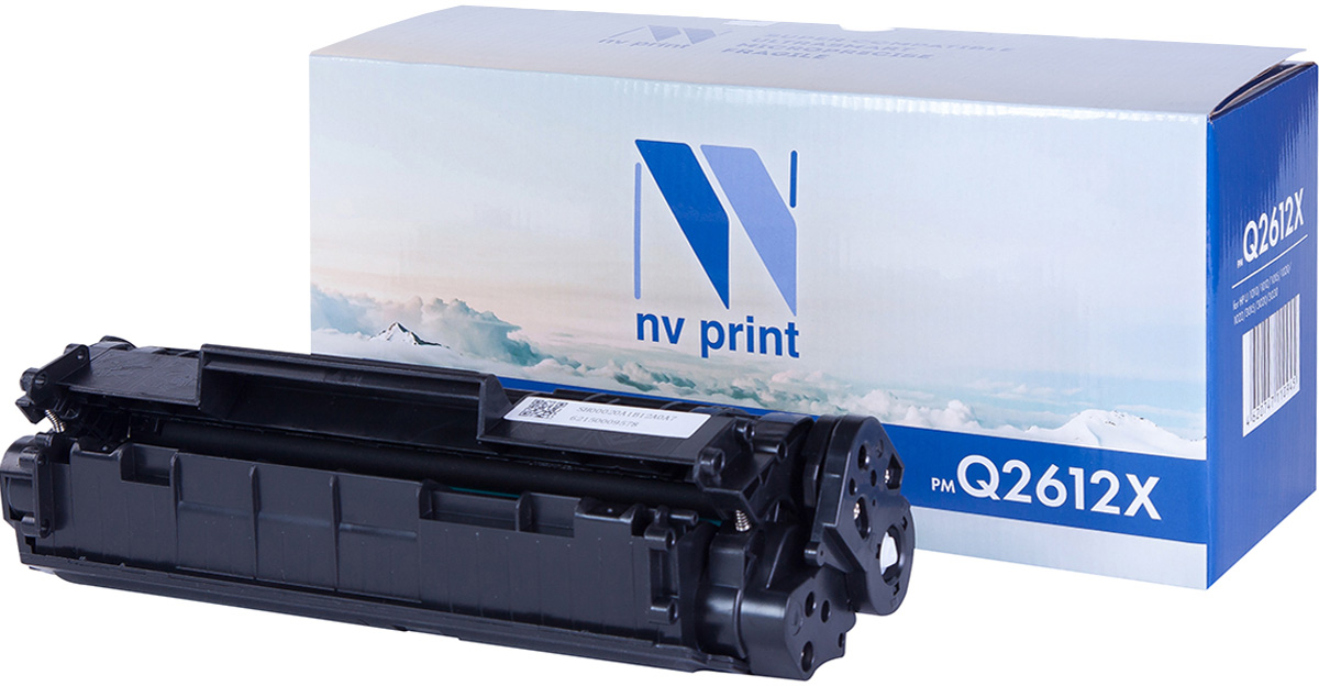NV Print NV-Q2612X, Black тонер-картридж для HP LaserJet 1005/1006/1010/1012/1015/1020/1319MFP/3015/3020/3030NV-Q2612X NV Print NV-Q2612X, Black тонер-картридж для HP LaserJet 1005/1006/1010/1012/1015/1020/1319MFP/3015/3020/3030NV-Q2612XСовместимый лазерный картридж NV Print NV-Q2612X для печатающих устройств HP - это альтернатива приобретению оригинальных расходных материалов. При этом качество печати остается высоким. Картридж обеспечивает повышенную чёткость чёрного текста и плавность переходов оттенков серого цвета и полутонов, позволяет отображать мельчайшие детали изображения. Лазерные принтеры, копировальные аппараты и МФУ являются более выгодными в печати, чем струйные устройства, так как лазерных картриджей хватает на значительно большее количество отпечатков, чем обычных. Для печати в данном случае используются не чернила, а тонер.