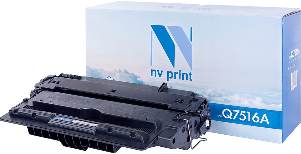 NV Print NV-Q7516A, Black тонер-картридж для HP LaserJet 5200/5200TN/5200DTNNV-Q7516A NV Print NV-Q7516A, Black тонер-картридж для HP LaserJet 5200/5200TN/5200DTNNV-Q7516AСовместимый лазерный картридж NV Print Q7516A для печатающих устройств HP - это альтернатива приобретению оригинальных расходных материалов. При этом качество печати остается высоким. Картридж обеспечивает повышенную чёткость чёрного текста и плавность переходов оттенков серого цвета и полутонов, позволяет отображать мельчайшие детали изображения. Лазерные принтеры, копировальные аппараты и МФУ являются более выгодными в печати, чем струйные устройства, так как лазерных картриджей хватает на значительно большее количество отпечатков, чем обычных. Для печати в данном случае используются не чернила, а тонер.
