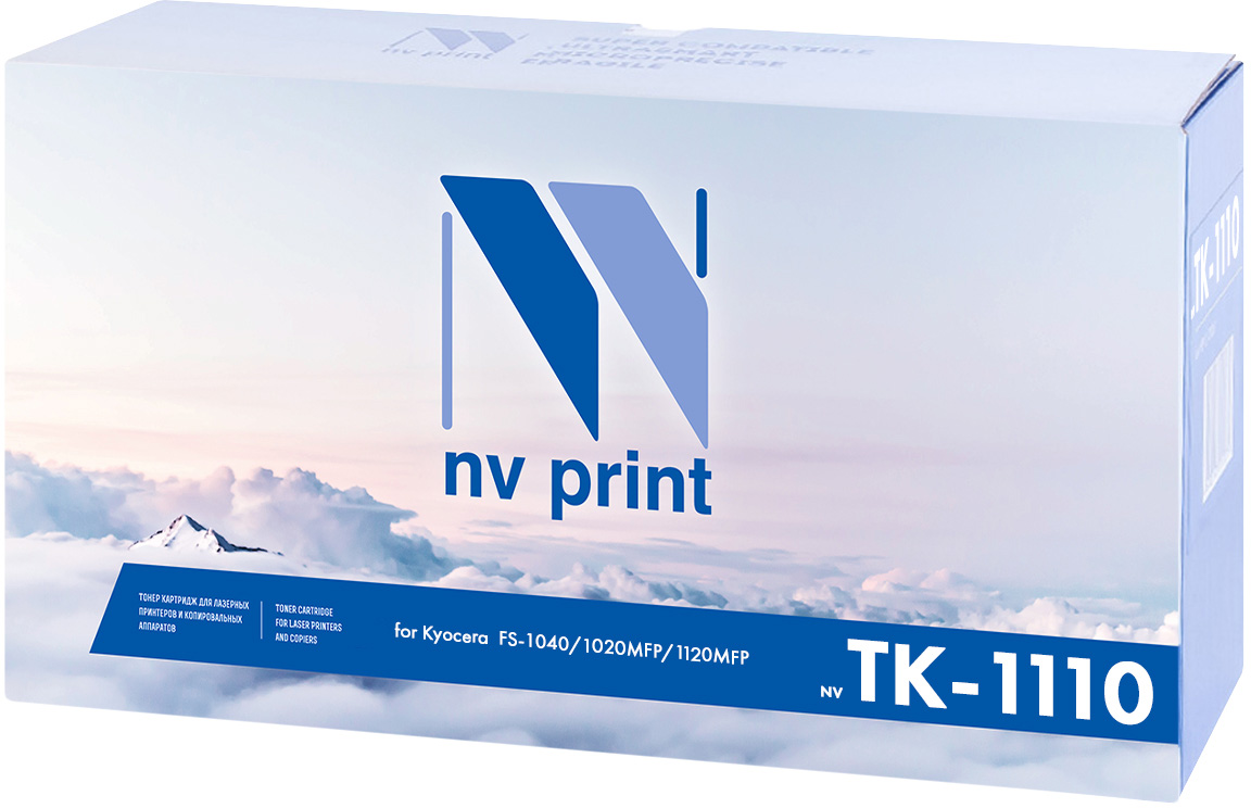 NV Print NV-TK1110, Black тонер-картридж для Kyocera FS-1020MFP/1120MFP/1040NV-TK1110 NV Print NV-TK1110, Black тонер-картридж для Kyocera FS-1020MFP/1120MFP/1040NV-TK1110Совместимый лазерный картридж NV Print NV-TK1110 для печатающих устройств Kyocera - это альтернатива приобретению оригинальных расходных материалов. При этом качество печати остается высоким. Картридж обеспечивает повышенную чёткость чёрного текста и плавность переходов оттенков серого цвета и полутонов, позволяет отображать мельчайшие детали изображения. Лазерные принтеры, копировальные аппараты и МФУ являются более выгодными в печати, чем струйные устройства, так как лазерных картриджей хватает на значительно большее количество отпечатков, чем обычных. Для печати в данном случае используются не чернила, а тонер.