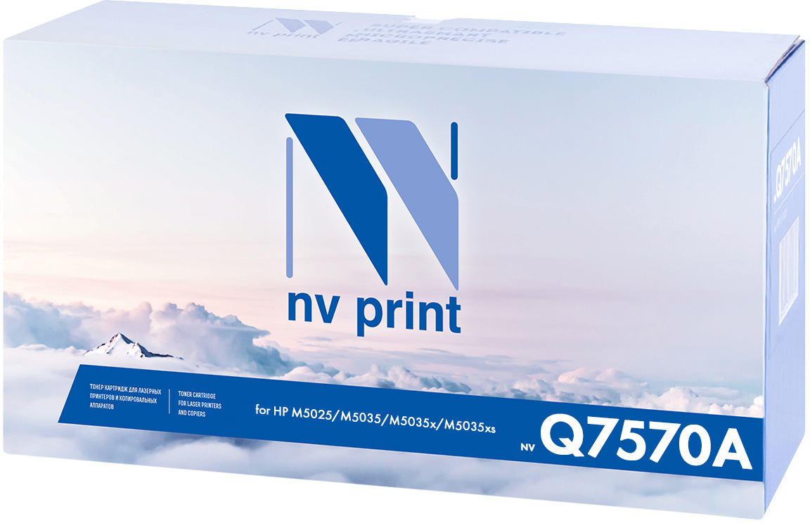 NV Print Q7570A, Black тонер-картридж для HP LaserJet M5025/M5035 mfpNV-Q7570A NV Print Q7570A, Black тонер-картридж для HP LaserJet M5025/M5035 mfpNV-Q7570AСовместимый лазерный картридж NV Print Q7570A для печатающих устройств HP - это альтернатива приобретению оригинальных расходных материалов. При этом качество печати остается высоким. Картридж обеспечивает повышенную чёткость чёрного текста и плавность переходов оттенков серого цвета и полутонов, позволяет отображать мельчайшие детали изображения. Лазерные принтеры, копировальные аппараты и МФУ являются более выгодными в печати, чем струйные устройства, так как лазерных картриджей хватает на значительно большее количество отпечатков, чем обычных. Для печати в данном случае используются не чернила, а тонер.