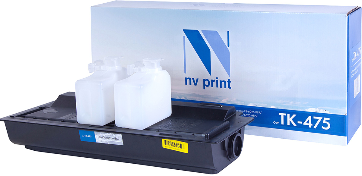 NV Print TK475, Black тонер-картридж для Kyocera FS-6030MFP/6530MFP/6525MFP/6025MFP/6025MFP/BNV-TK475 NV Print TK475, Black тонер-картридж для Kyocera FS-6030MFP/6530MFP/6525MFP/6025MFP/6025MFP/BNV-TK475Совместимый лазерный картридж NV Print TK475 для печатающих устройств Kyocera - это альтернатива приобретению оригинальных расходных материалов. При этом качество печати остается высоким. Картридж обеспечивает повышенную чёткость чёрного текста и плавность переходов оттенков серого цвета и полутонов, позволяет отображать мельчайшие детали изображения. Лазерные принтеры, копировальные аппараты и МФУ являются более выгодными в печати, чем струйные устройства, так как лазерных картриджей хватает на значительно большее количество отпечатков, чем обычных. Для печати в данном случае используются не чернила, а тонер.