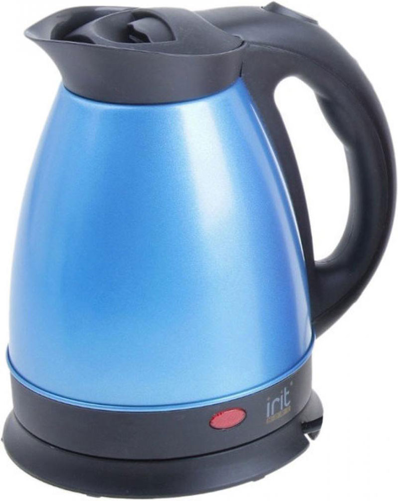 Irit IR-1326, Blue электрический чайник79 02094_синий Irit IR-1326, Blue электрический чайник79 02094_синийЭлектрический чайник Irit IR-1326 прост в управлении и долговечен в использовании. Корпус изготовлен из высококачественных материалов. Мощность 1500 Вт быстро вскипятит 1,8 литра воды. Беспроводное соединение позволяет вращать чайник на подставке на 360°. Для обеспечения безопасности при повседневном использовании предусмотрены функция автовыключения, а также защита от включения при отсутствии воды.