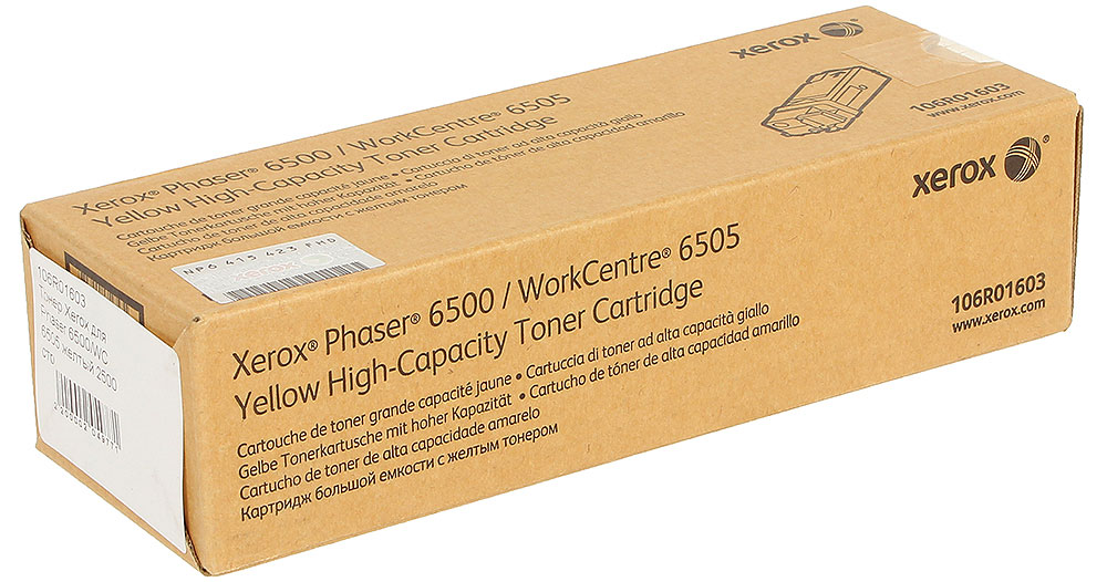 Xerox 106R01603, Yellow тонер-картридж для Phaser 6500/WorkCentre 6505106R01603 Xerox 106R01603, Yellow тонер-картридж для Phaser 6500/WorkCentre 6505106R01603Тонер-картридж Xerox 106R01603 для лазерных принтеров серии Phaser 6500/WorkCentre 6505. Специально разработан и протестирован для обеспечения наилучшего качества печати изображения. Вы можете рассчитывать на страницу за страницей.