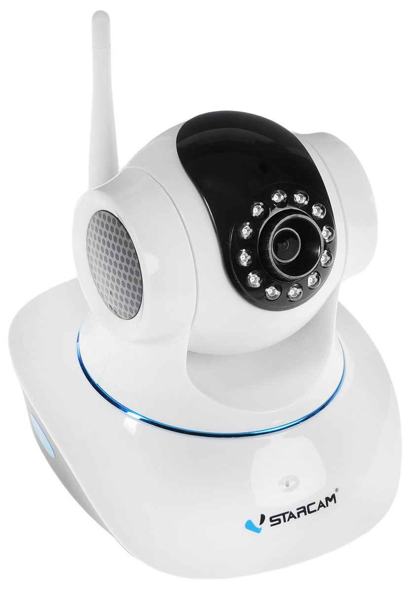 Vstarcam С7835WIP IP камера видеонаблюдения1600000360280 Vstarcam С7835WIP IP камера видеонаблюдения1600000360280Vstarcam С7835WIP - поворотная IP камера с поддержкой технологии P2P, инфракрасной подсветкой до 10 метров, максимально простой настройкой и современным дизайном. Это идеальное решение для помещений, надежное и качественное. Камера подойдет тем, кто хочет организовать простую, но функциональную систему видеонаблюдения. Вы можете просматривать видеоизображение с камеры на компьютере, планшете, смартфоне Apple или Android. Настройка камеры понятна и проста, и займет, даже у не подготовленного человека, не более минуты.