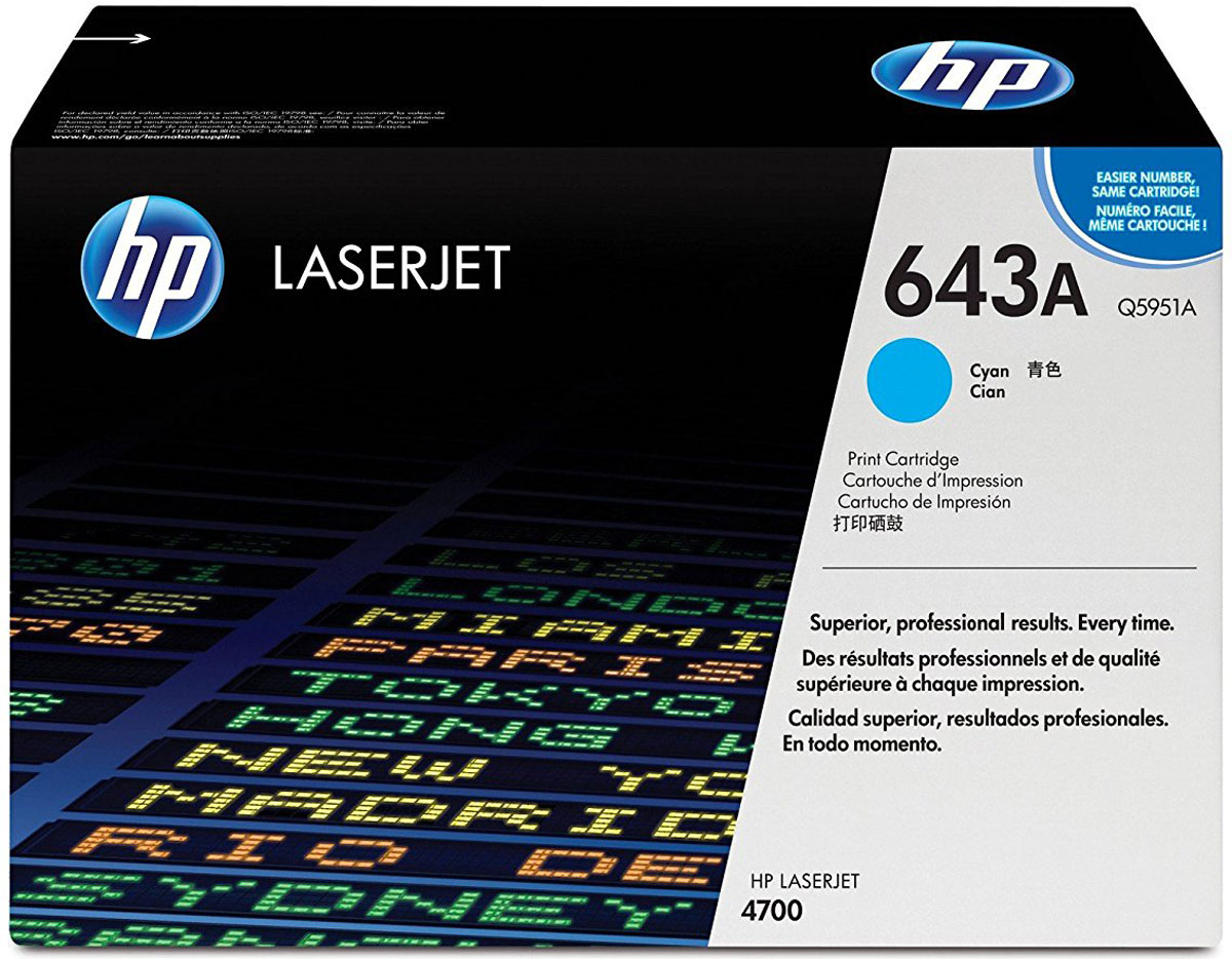 HP Q5951A, Cyan тонер-картридж для Color LaserJet 4700Q5951A HP Q5951A, Cyan тонер-картридж для Color LaserJet 4700Q5951AПечатные расходные материалы HP LaserJet обеспечивают быстрое и простое получение превосходных результатов. Новый тонер HP ColorSphere создан для взаимодействия с системой печати с целью оптимизации качества, повышения производительности и снижения затрат. Расходные материалы HP LaserJet и тонер HP ColorSphere обеспечивают быструю, простую печать и яркую цветопередачу. Благодаря повышенной глянцевости печатная система HP Color LaserJet поддерживает возможность создания отпечатков, отличающихся динамичной, яркой и живой цветовой гаммой. За счет непрерывной регулировки параметров картриджей и принтера печатные расходные материалы для принтеров HP LaserJet с технологией интеллектуальной печати HP обеспечивают оптимальное соотношение качества и надежности печати, а также сокращение общих затрат на нее.