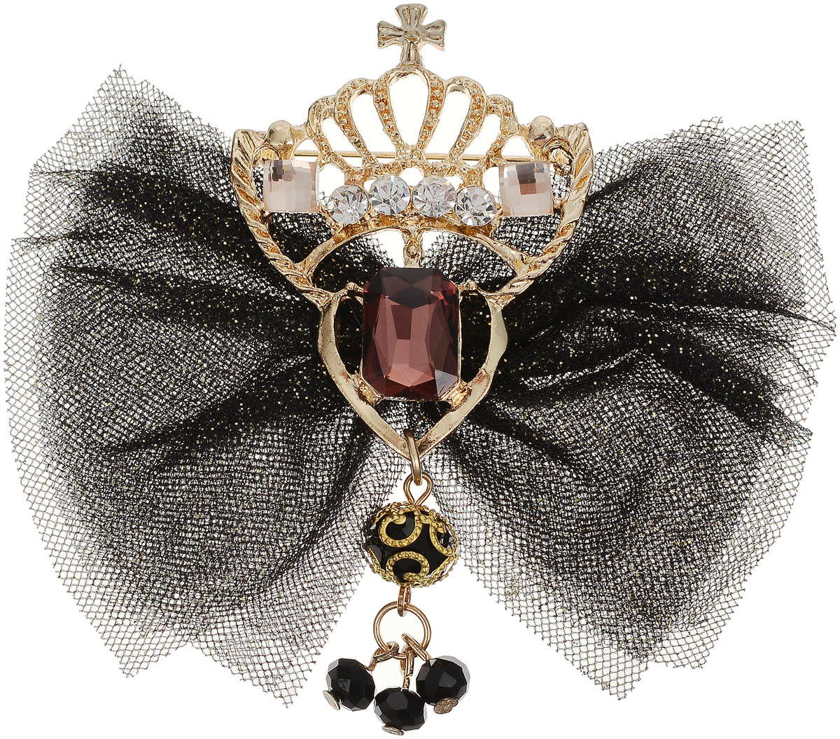 Колье Taya, цвет: золотистый, хематит. T-B-12662T-B-12662-NECK-GL.HEMATITE Колье Taya, цвет: золотистый, хематит. T-B-12662T-B-12662-NECK-GL.HEMATITEКулон Taya на длинной цепи. В центральной части кулона оформлен совенок с крупным зеркальным кристаллом. Крылья покрыты серо-зелеными стразами. Зрачок – темно-синий кристалл, вокруг которого золотой ободок. Сзади изделие тщательно зашлифовано и на нем выбита золотистая роза.
