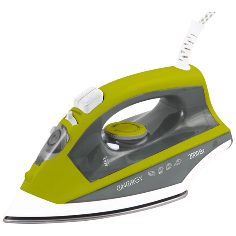 Energy EN-328, Green утюг54 270054 Energy EN-328, Green утюг54 270054Утюг Energy EN-328 с подошвой из нержавеющей стали превратит процесс глажки различных видов ткани в легкое и неутомительное занятие. Прибор обладает всеми необходимыми характеристиками для отличного результата: сухое глажение, отпаривание с регулировкой, функция разбрызгивания, возможность вертикального отпаривания. Модель оснащена функциями парового удара и самоочистки. Сетевой шнур крепится при помощи шарового механизма, что не позволяет ему запутаться во время эксплуатации.