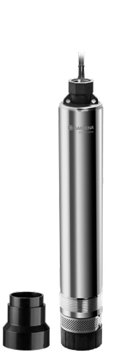 Насос для скважин Gardena 5500/5 inox Premium01489-20.000.00 Насос для скважин Gardena 5500/5 inox Premium01489-20.000.00Насос 5500 inox Premium идеально подходит для глубоких пробуренных скважин диаметром 10 см. Насос позволяет перекачивать воду с глубины до 20 м (даже при длительном погружении), например, для полива вашего сада. Корпус из нержавеющей стали гарантирует длительную и надежную эксплуатацию насоса под водой. Насос выполнен только из прочных и высококачественных материалов. Фильтр, выполненный также из нержавеющей стали, предотвращает проникновение в насос посторонних предметов. Предусмотрена возможность крепления опор для повышения уровня расположения насоса, что используется, в частности, для цистерн и способствует значительному снижению уровня всасывания грязи и песка. Термовыключатель защищает от перегрузок бесшумный конденсаторный двигатель, не требующий технического обслуживания. Мощный энергосберегающий двигатель позволяет эффективно и почти бесшумно перекачивать воду с глубины до 20 метров с помощью 6-ступенчатого рабочего колеса насоса. Практичная функция:...