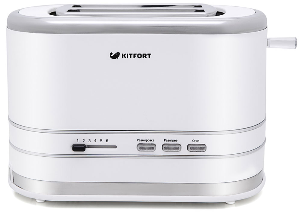 Kitfort КТ-2001-2, White тостерКТ-2001-2 Kitfort КТ-2001-2, White тостерКТ-2001-2Электрический тостер Kitfort КТ-2001 создан для тех, кто любит полакомиться ароматным и хрустящим горячим поджаренным хлебом. Особый вкус и цвет корочки тостов получаются такими благодаря карамелизации сахара, содержащегося в муке, при инфракрасном нагреве в процессе приготовления. Снизу расположен выдвижной поддон для крошек, поэтому чистить тостер просто и удобно. На дне есть отсек для смотки шнура. Тостер Kitfort КТ-2001 предназначен для приготовления тостов в домашних условиях и может применяться в квартирах, загородных домах, клиентами в гостиничных номерах, бытовых помещениях магазинов, офисов и т.п. для некоммерческой эксплуатации.