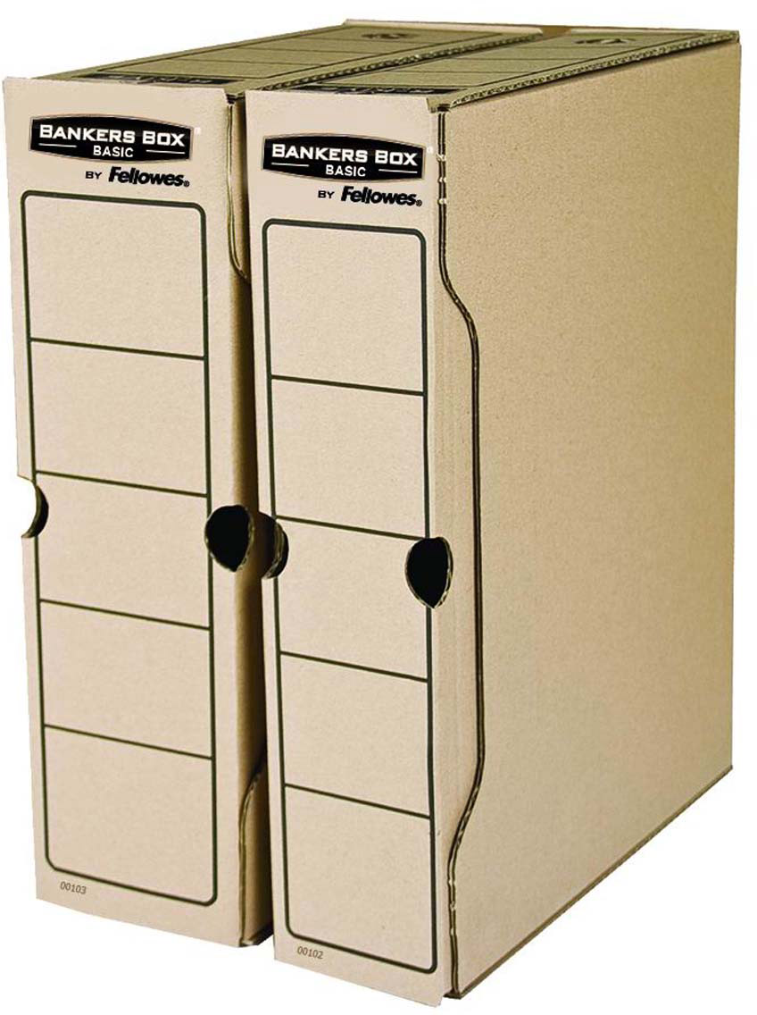 Fellowes Bankers Box Basic FS-00103 переносной архивный коробFS-00103 Fellowes Bankers Box Basic FS-00103 переносной архивный коробFS-00103Переносной архивный короб Bankers Box Basic 80 мм FS-00103 (с прочным замком) предназначен для хранения различных документов формата А4. Прочная конструкция из гофрированного картона. Для нанесения меток на короб используются поля на передней и задней стенках. Идеально подойдет для любого офисного интерьера и поможет правильно организовать рабочее пространство.