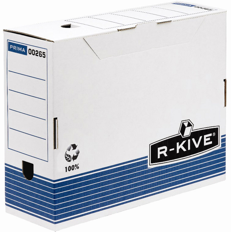 Fellowes R-Kive Prima FS-00265 переносной архивный коробFS-00265 Fellowes R-Kive Prima FS-00265 переносной архивный коробFS-00265Переносной короб R-Kive Prima 100 мм FS-0026501 (с прочным замком) предназначен для хранения различных документов формата А4. Прочная конструкция из картона. Для нанесения меток на короб используются поля на передней и задней стенках. Идеально подойдет для любого офисного интерьера и поможет правильно организовать рабочее пространство. Мгновенная сборка за счет технологии FastFold.