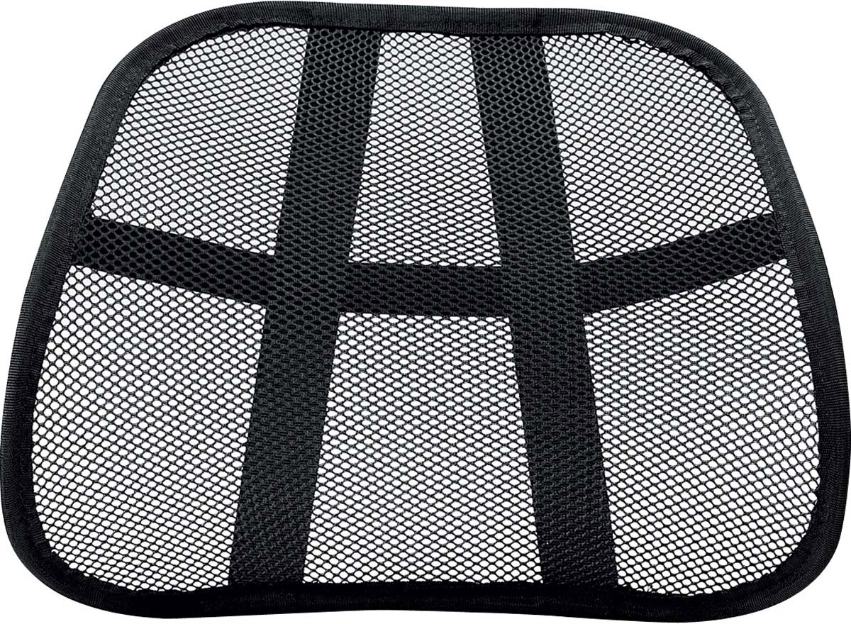 Fellowes Mesh поддерживающая подушкаFS-80365 Fellowes Mesh поддерживающая подушкаFS-80365Поддерживающая подушка MESH для офисного кресла FS-80365 обеспечивает комфортное положение спины и снижает напряжение поясничных мышц. Сетчатая структура подушки создает вентилируемое пространство между спиной и креслом. Легко крепится к любому офисному креслу.