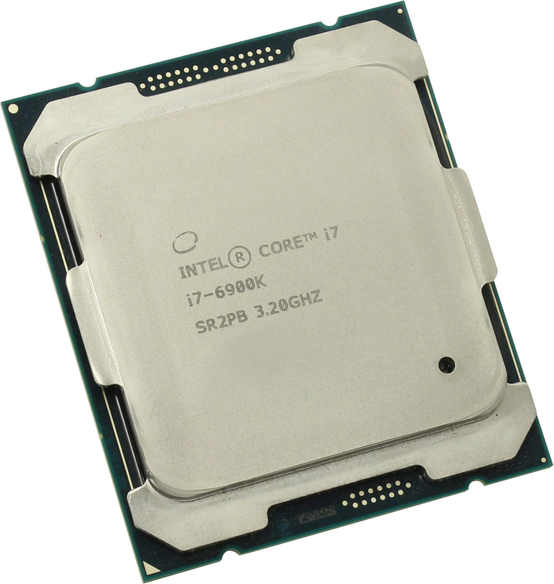 Intel Core i7-6900K процессор373951 Intel Core i7-6900K процессор373951Процессор Intel Core i7-6900K обеспечит высокую производительность системы, когда это необходимо, благодаря автоматической подстройке частоты. Данная модель построена на архитектуре Broadwell и оснащена сокетом LGA 2011. Базовая частота этого 8-ядерного процессора составляет 3200 МГц, при серьезных нагрузках активируется турбо-режим и частота повышается до 3700 МГц. Intel Core i7-6900K поддерживает оперативную память типа DDR4 объемом до 128 ГБ с пропускной способностью 76.8 Гбайт/с. Используется системная шина DMI 2.0 и встроенный контроллер PCI-E 3.0 с 40 линиями. Процессор поддерживает 64-битный набор команд EM64T. Используется энергосберегающая технология Enhanced SpeedStep. Показатель тепловыделения (TDP) составляет 140 Вт. Ядро: Broadwell-E