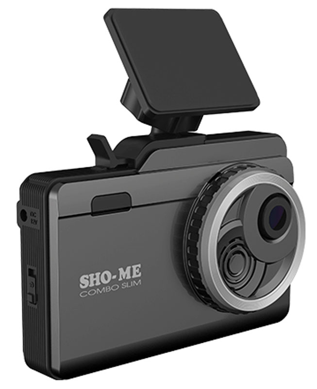 Sho-Me Combo Slim видеорегистратор с радар-детекторомCOMBO SLIM Sho-Me Combo Slim видеорегистратор с радар-детекторомCOMBO SLIMВидеорегистратор с радар-детектором Sho-Me Combo Slim - уникальная комбинация самых важных для автомобилиста функций – запись происходящего на видео в высоком качестве (Super HD) и оповещение о сигналах полицейских радаров, принятых антенной и/или определяемых с помощью GPS/ГЛОНАСС. Определение радарных сигналов во всех актуальных диапазонах – Х, К, Ка и сигналов лазерных измерителей (включая ЛИСД и Амата), а также сигналов комплекса Стрелка (более 1 км), Робот, Места и прочих Определение силы сигнала (1-5), в том числе сила сигнала Стрелки Режимы Город/Трасса для уменьшения ложных срабатываний Различные скоростные фильтры для максимально комфортной эксплуатации устройства Автоматическое приглушение громкости Регулировка яркости дисплея Возможность отключения диапазонов пользователем Сохранение настроек Голосовое оповещение Обновление базы данных камер и радаров, а также программного обеспечения с помощью карты памяти