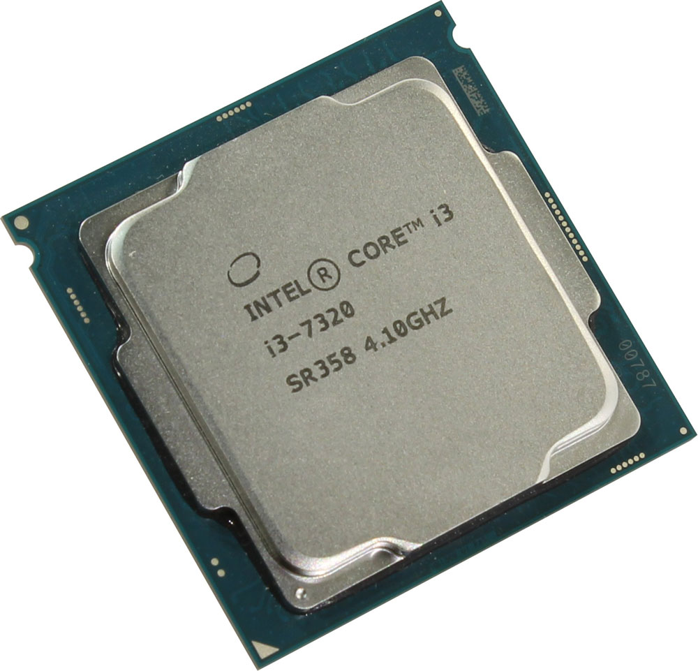 Intel Core i3-7320 процессор410653 Intel Core i3-7320 процессор410653Core i3-7320 - процессор для настольных персональных компьютеров, основанных на платформе Intel. В основе лежит архитектура Kaby Lake, что позволяет оптимизировать работу двух ядер и четырех потоков, функционирующих на частоте 4,1 ГГц. Дополнительное быстродействие обеспечивается кэш-памятью третьего уровня объемом 4 МБ. Обработка изображения перед демонстрацией его на мониторе ПК осуществляется графическим процессором Intel HD Graphics 630. Для двусторонней передачи данных между Intel Core i3-7320 и оперативной памятью компьютера предусмотрен встроенный контроллер, поддерживающий модули размером до 64 ГБ. Также в данной модели установлены контроллер PCI-E 3.0 и системная шина DMI 3.0, которые используются для связи с другими элементами ПК.