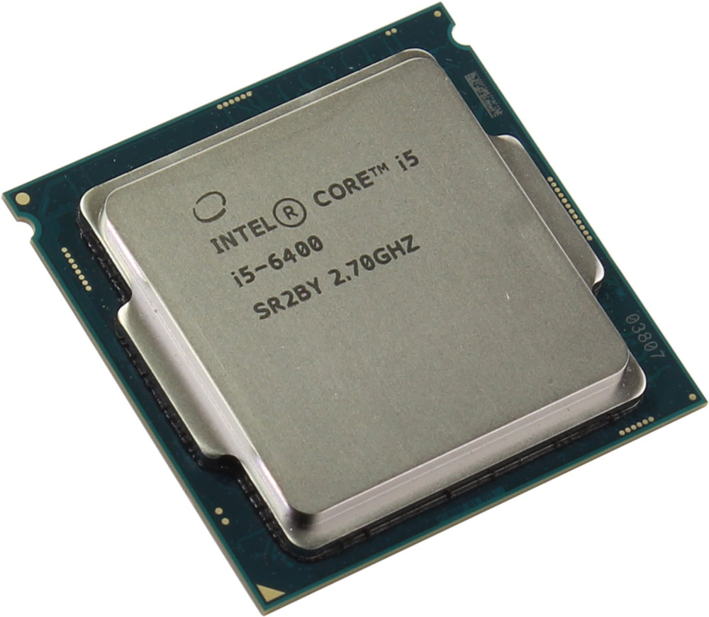 Intel Core i5-6400 процессор341847 Intel Core i5-6400 процессор341847Core i5-6400 - процессор для настольных персональных компьютеров, основанных на платформе Intel. В основе лежит архитектура Skylake, что позволяет оптимизировать работу четырех ядер, функционирующих на частоте 2,7 ГГц (3,3 ГГц в режиме Turbo Boost). Дополнительное быстродействие обеспечивается кэш-памятью третьего уровня объемом 6 МБ. Обработка изображения перед демонстрацией его на мониторе ПК осуществляется графическим процессором Intel HD Graphics 530. Для двусторонней передачи данных между Intel Core i5-6400 и оперативной памятью компьютера предусмотрен встроенный контроллер, поддерживающий модули DDR4/DDR3L размером до 64 ГБ. Также в данной модели установлены контроллер PCI-E 3.0 и системная шина DMI 3.0, которые используются для связи с другими элементами ПК.