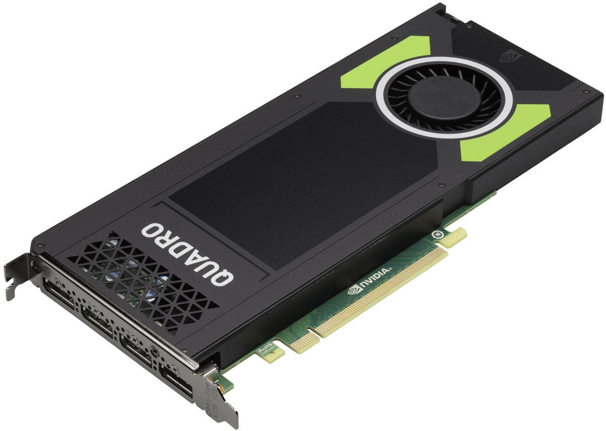 PNY NVIDIA Quadro M4000 8GB видеокартаVCQM4000-PB PNY NVIDIA Quadro M4000 8GB видеокартаVCQM4000-PBВидеокарта PNY NVIDIA Quadro M4000 обеспечивает невероятные творческие возможности в профессиональных приложениях для работы с 3D графикой. Наслаждайтесь исключительной точностью и фотореализмом в вашем творческом процесса с помощью технологии NVIDIA Iray достигая новых уровней интерактивного рендеринга. В основе видеокарты лежит графический процессор NVIDIA Quadro M4000. Также в ней реализована однослотовая система охлаждения. Видеокарта оснащена 8 гигабайтами памяти GDDR5 (с интерфейсом шины памяти 256-бит) – с ее помощью результаты обработки даже самых больших объемов данных не заставят себя ждать.