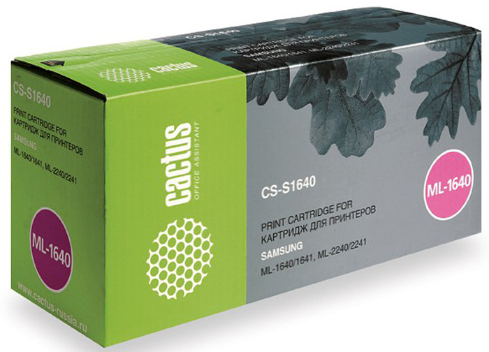 Cactus CS-S1640 для SamsungCS-S1640 Cactus CS-S1640 для SamsungCS-S1640Картридж Cactus CS-S1640 для лазерных принтеров Samsung. Расходные материалы CACTUS для монохромной лазерной печати максимизируют характеристики принтера. Обеспечивают повышенную чёткость чёрного текста и плавность переходов оттенков серого цвета и полутонов, позволяют отображать мельчайшие детали изображения. Обеспечивают надежное качество печати.