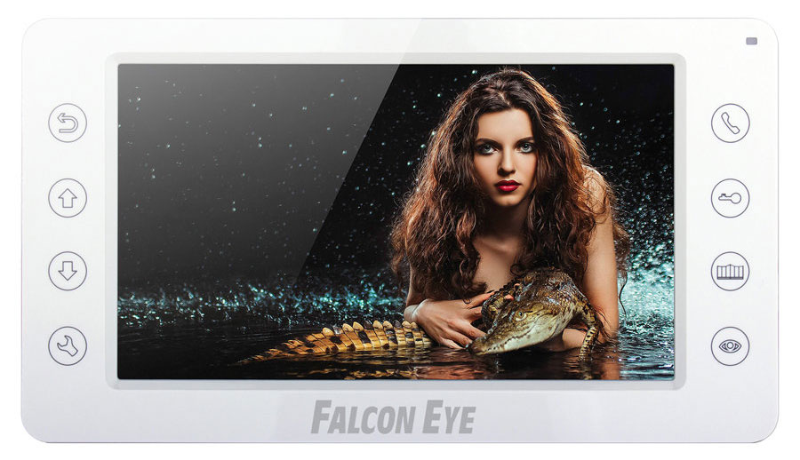 Falcon Eye FE-70C видеодомофонFE-70C Falcon Eye FE-70C видеодомофонFE-70CВидеодомофон Falcon Eye FE-70C имеет цветной экран с диагональю 7 дюйма и кнопочное управление. Вы можете подключить к нему 2 вызывные панели. Доступно также и подключение к подъездному координатному и цифровому домофону (с помощью блока сопряжения). Домофон имеет встроенный блок питания, что позволяет без проблем запитать его от сети 220В. Кроме того, данная модель поддерживает и внешние блоки питания DC 12В (например, для подключения домофона к резервированному источнику питания).