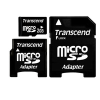 Transcend microSD Card 2GB + 2 �������� miniSD, SD
