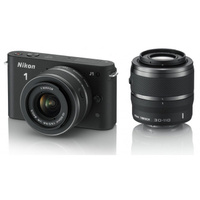 Nikon 1 J1 Kit 10-30mm VR + 30-110mm, Black