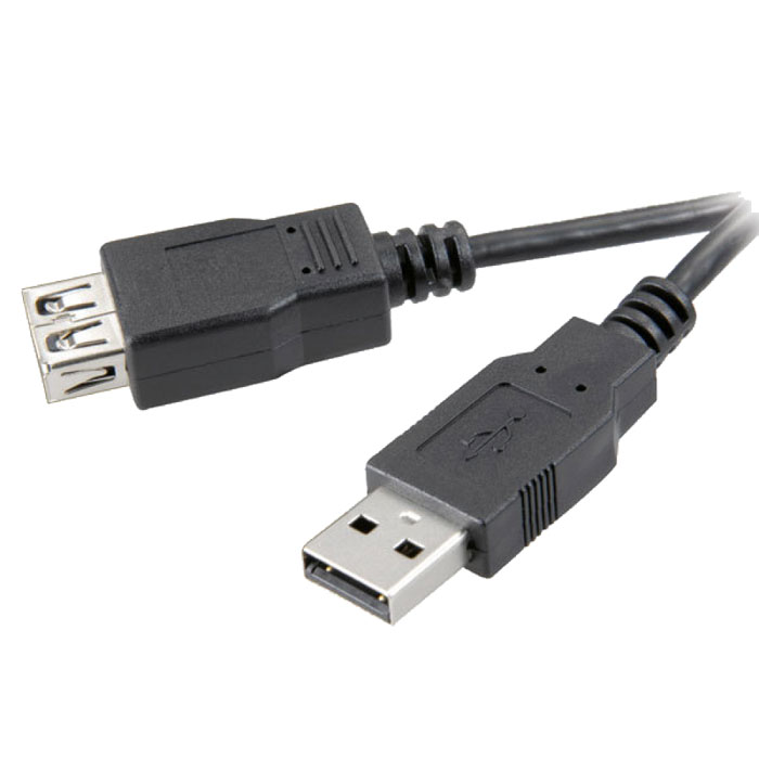 Vivanco удлинитель USB 2.0 AM/AF, Black (0.75 м)