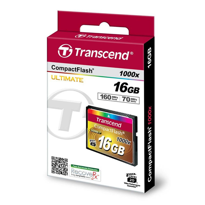 Transcend Compact Flash 1000X 16GB   (TS16GCF1000)
