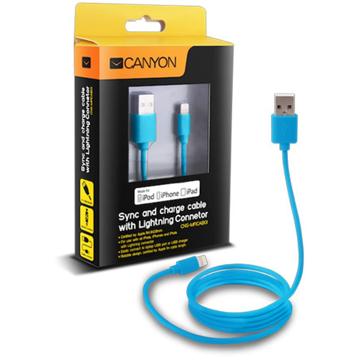 Canyon CNS-MFICAB01, Blue дата-кабель Apple Lightning