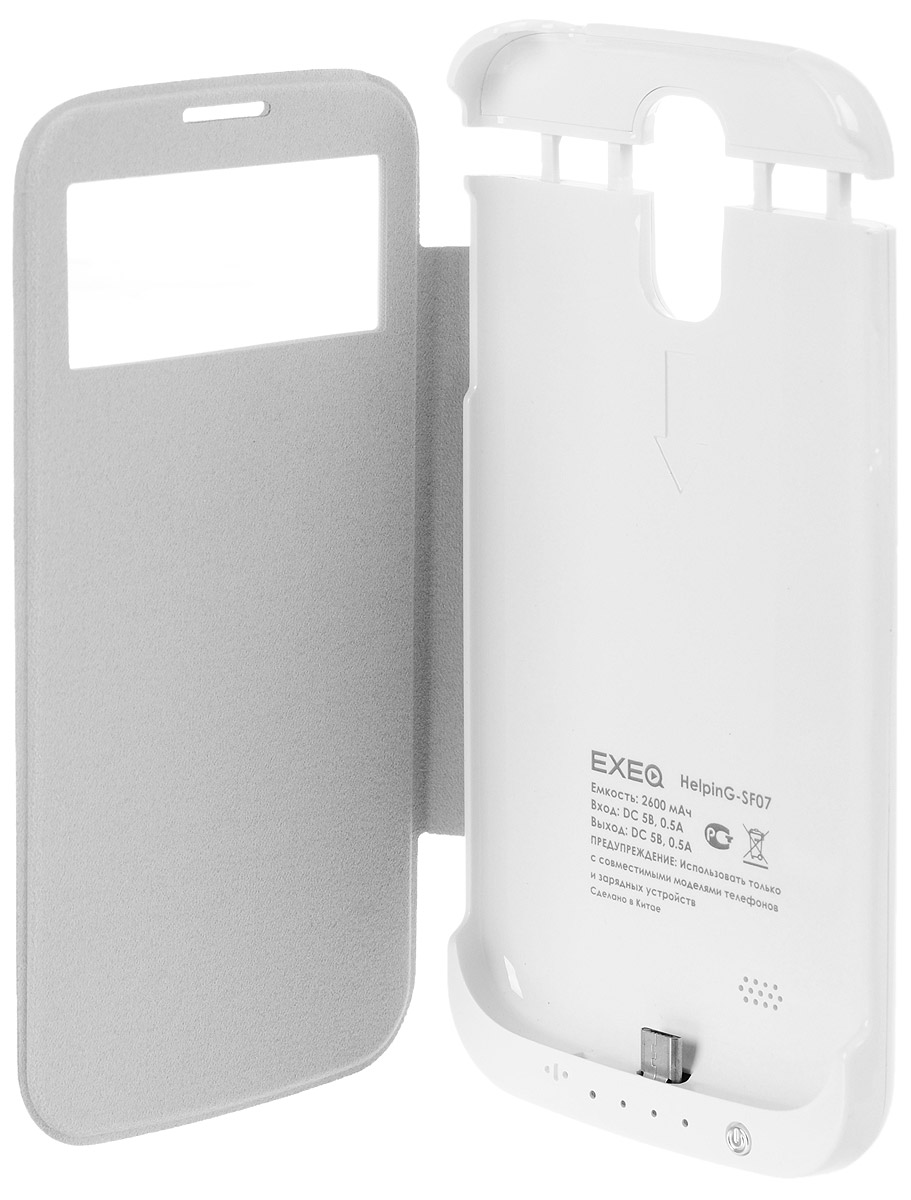 EXEQ HelpinG-SF07 -  Samsung Galaxy S4, White (2600 , Smart cover, -)