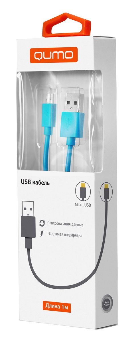 QUMO  microUSB-USB , Blue (1 )