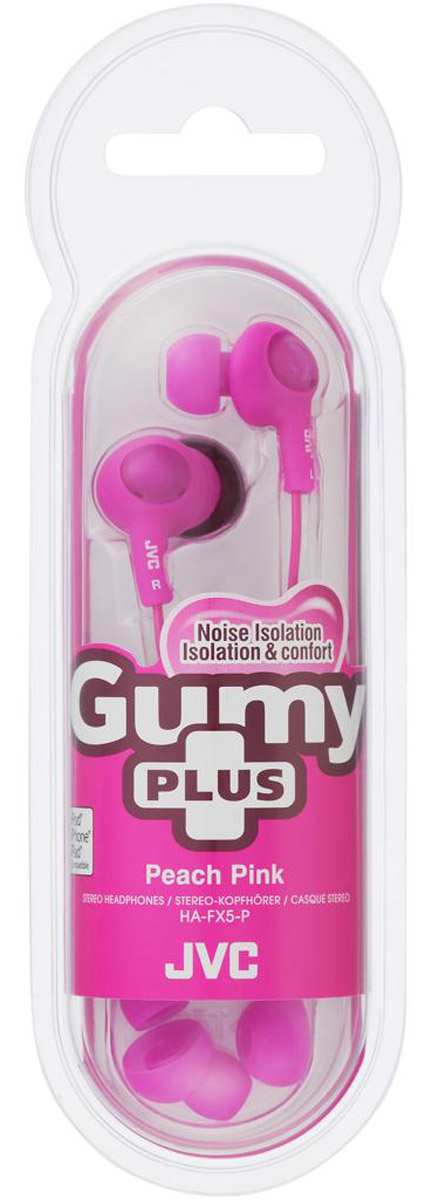 JVC Gumy Plus HA-FX5-P, Pink наушники