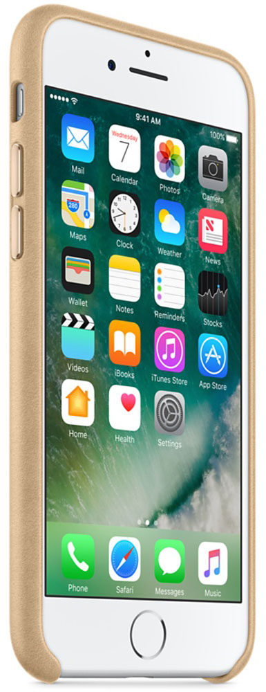 Apple Leather Case чехол для iPhone 7, Tan