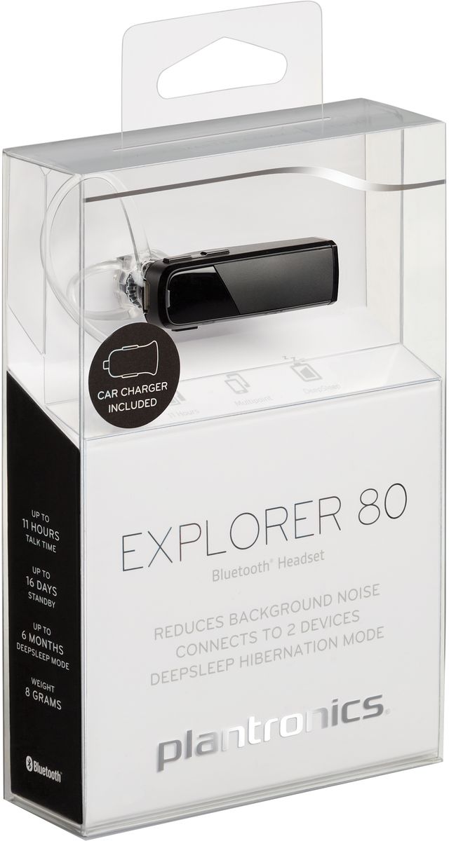 Plantronics Explorer 80, Black Bluetooth-