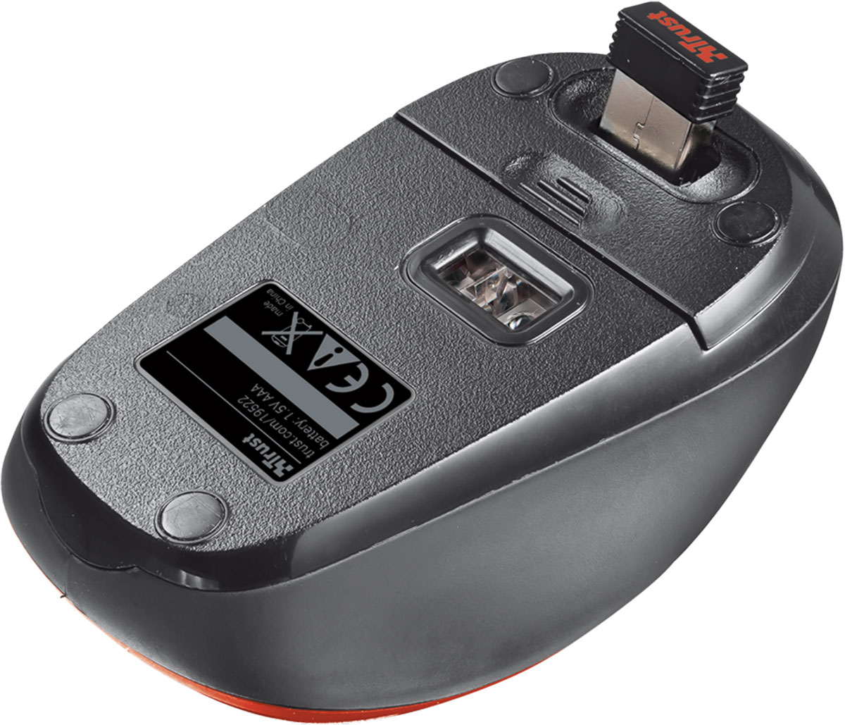 Trust Yvi Wireless Mouse, Black Red 