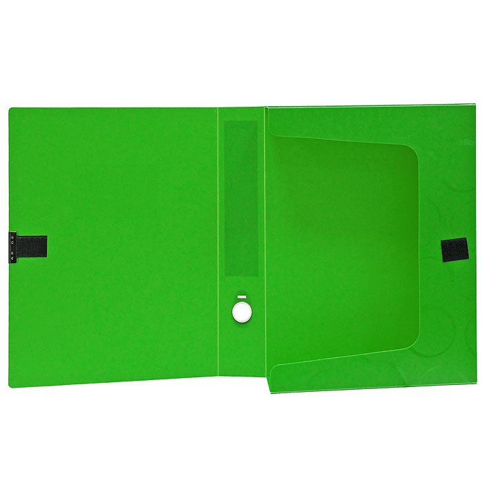 Короб для документов "Omega", на липучке, цвет: зеленый